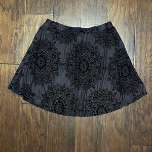 Pacsun LA Hearts Velvet Velour Floral Witchy Mini Skirt Y2K